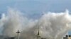 Lebanon -- Smoke billows from the Palestinian refugee camp of Nahr Al-Bared near Tripoli, 21May2007