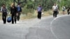 Georgians leaving Gori on August 12