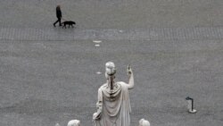 Piazza del Popolo, în a patra zi de carantină, 13 martie 2020