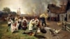 Николай Дмитриев-Оренбургский. Пожар в деревне. 1885 
