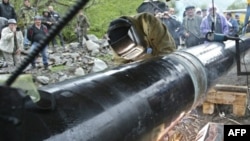 Gasovod Dzuarikau-Tskhinval na granici Južne i Severne Osetije.