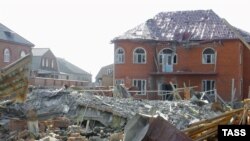 Ingushetian homes destroyed in a search for militants in the restive republic