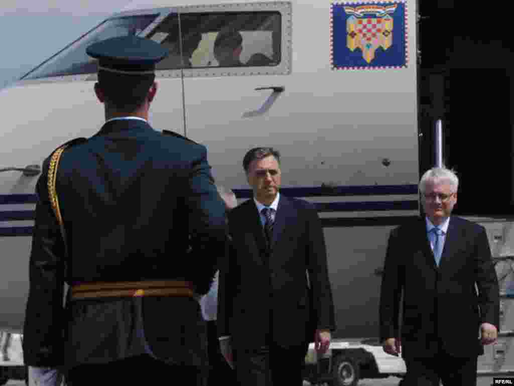 Predsjednik Crne Gore Filip Vujanović sastao se sa hrvatskim kolegom Ivom Josipovićem, koji boravi u prvoj posjeti Crnoj Gori, 01.07.2010. Foto: Savo Prelević