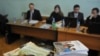 Stacks of booklets of a Jehovah's Witnesses in a Russian court (file photo)