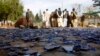The site of a suicide attack in Jalalabad that killed five police officers in March.