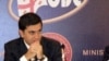 Okruashvili speaking to reporters in Tbilisi (file photo)