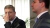 Прес-конференција на премиерот Никола Груевски и еврокомесарот Штефан Филе.