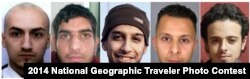 Подозреваемые а организации терактов в Париже. В центре - Абдельхамид Абауд