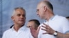 Moldova's Democratic Party (PDM) says the government of Prime Minister Pavel Filip (right) is resigning, signaling that a standoff with an incoming coalition cabinet is coming to an end. He's shown here with the leader of the Democratic Party of Moldova, Vladimir Plahotniuc.