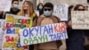 Kyrgyzstan - participants of the march for women's solidarity, Bishkek. 8 March 2021
