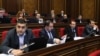 Armenia - Leaders of the Armenian Revolutionary Federation attend a parliament session in Yerevan, 5Feb2013.