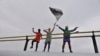 A video released on July 16 appears to show the Pussy Riot punk performance collective pouring scorn on Russia's oil industry. 