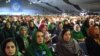 Female delegates listen to Afghan President Hamid Karzai's speech at the start of the peace jirga. Nearly one-fifth of the jirga's 1,600 delegates are women.