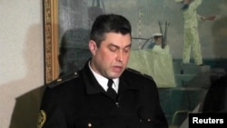 Ukrainian navy chief Denis Berezovsky swore allegiance to the pro-Russian regional leaders in Crimea.
