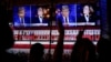 Viewers cheer as they watch a debate between Democratic presidential nominee Vice President Kamala Harris and Republican presidential nominee former President Donald Trump on September 10. 
