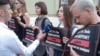 Many were holding posters saying, "Pavel Sheremet. 20.07.2016. Murderers still not found."