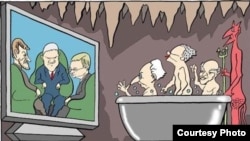 Karikatura Predraga Koraksića Koraksa za danas.rs o sastanku u Brionima