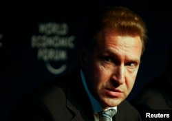 Russian First Deputy Prime Minister Igor Shuvalov at the Davos World Economic Forum on January 23