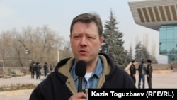 Андрей Бузыкин, активист движения "Защитим Кокжайляу". Алматы, 19 февраля 2015 года. 