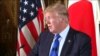 Donald Trump la conferința de presă comună cu premierul Japoniei Shinzo Abe, Tokio, 6 noiembrie 2017.