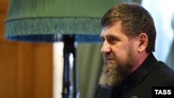 Рамзан Кадыров на встрече с Владимиром Путиным в Кремле, 7 мая 2025 г.
