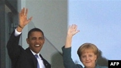 Obama met earlier in the day with German Chancellor Angela Merkel
