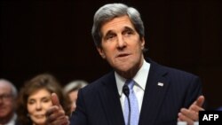 U.S, -- US Senator John Kerry, President's nominee for Secretary of State, testifies before the Senate Foreign Relations committee during his confirmation hearing on Capitol Hill in Washington, 24Jan2013