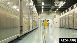 A view of the interior of the Fordow uranium conversion facility in Qom on November 6.