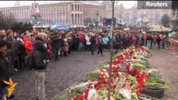 Doliu în Piața Independenței la Kiev