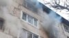 Жаңатас кентіндегі өрт шыққан үй. 19 ақпан 2021 жыл. Жамбыл облыстық төтенше жағдайлар департаменті түсірген сурет.