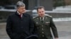 Ukrainian Defense Minister Stepan Poltorak (right) with President Petro Poroshenko last month. 