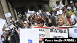 Beograd: Protest zdravstvenih radnika