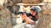 Armenia - An Armenian soldier on the border with Azerbaijan, 22Aug2011.