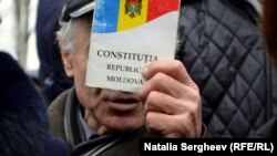 La un protest la Chișinău