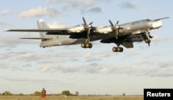 Российский бомбардировщик Ту-95, 2008 год. Несколько самолетов были уничтожены в результате атак беспилотников 1 июня