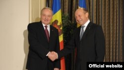 Președinții Nicolae Timofti și Traian Băsescu, 19 martie 2014.