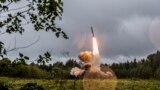 Rus güýçleriniň "Iskander" ballistik raketasy. Arhiw suraty. 