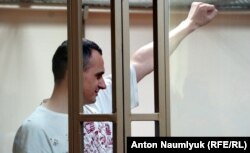 Oleh Sentsov in court in August 2015
