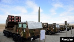 Armenia - Missile systems put on display at an Armenian military facility near Yerevan, 8Oct2013.