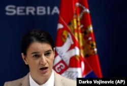 Serbian Prime Minister Ana Brnabic (file photo)