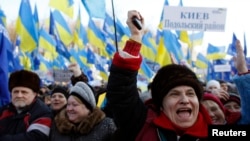 Protestatari pro-guvernamentali, Kiev, sâmbătă 14 dec.