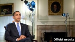 Barak Obama na snimanju poruke iranskim vođama