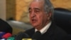 Kabul Mayor Abdul Ahad Sahebi speaking at a press conference in Kabul on December 8.