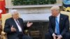 Donald Trump și Mahmud Abbas la Washington, mai 2017