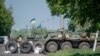 Militari ucraineni pe poziții lîngă Sloviansk