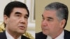 Turkmen President Gurbanguly Berdymukhammedov in 2017 (left) and in 2019