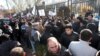 Armenia - Hundreds of people demonstrate against controversial pension reform outside the National Assembly building, Yerevan,4Dec,2013