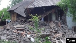 Разрушения в Загатальском районе, 7 мая 2012,