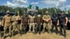 Бойцы чеченского добровольческого батальона имени шейха Мансура 