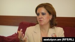 Armenia - Teresa Daban Sanchez, the IMF's resident representative in Armenia, is interviewed by RFE/RL.